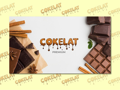 design cokelat for cookies chocolate background chocolate chocolate packaging cokelate coklat cookies design logo vector