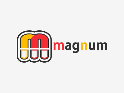 Magnum Logo animasi antik aplikasi desain ikon logo logo minimalis logo vintage merek minimalis tipografi ui ux vektor web