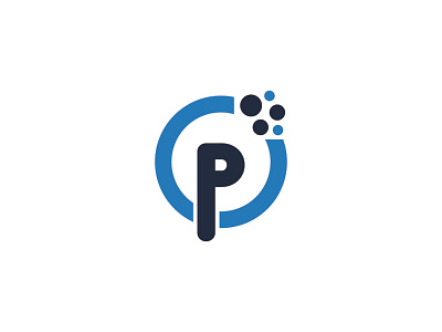 P Letter Pixel aplikasi desain ikon logo logo minimalis merek minimalis tipografi ui ux vektor web