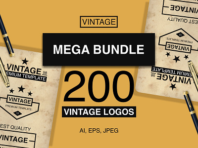 200 Modern Vintage Logos Vol.1