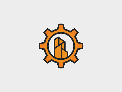 Building Service Logo Template desain gear ikon logo logo minimalis merek minimalis real estate service ui vektor web