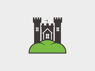 Castleland Logo Template caslte desain ikon landscape logo logo minimalis merek minimalis vektor