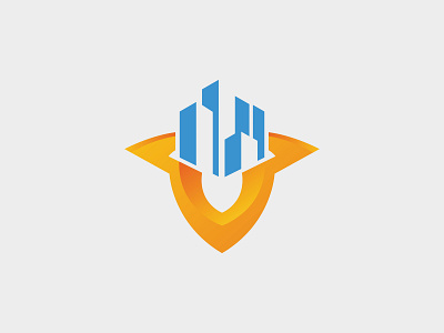 Building Shield Logo Template aplikasi building desain ikon ilustrasi logo logo minimalis merek minimalis real estate shield vektor web