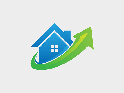 Property Up Logo Template desain house ikon logo logo minimalis merek minimalis property up vektor web