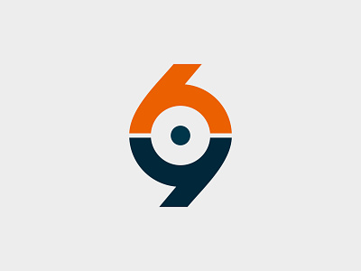 69 Letter logo template