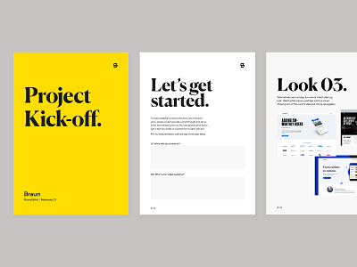 Brunch Design - Project Kickoff Handbook agency brand design branding design design agency editorial graphic graphic design handbook kick off launch layout studio typography