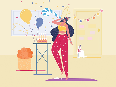 Happy Birthday to me! 2020birthdays art birthdaygirl celebrations decoration design digitalart digitalillustration draw graphicdesign happybirthday illustration illustrator