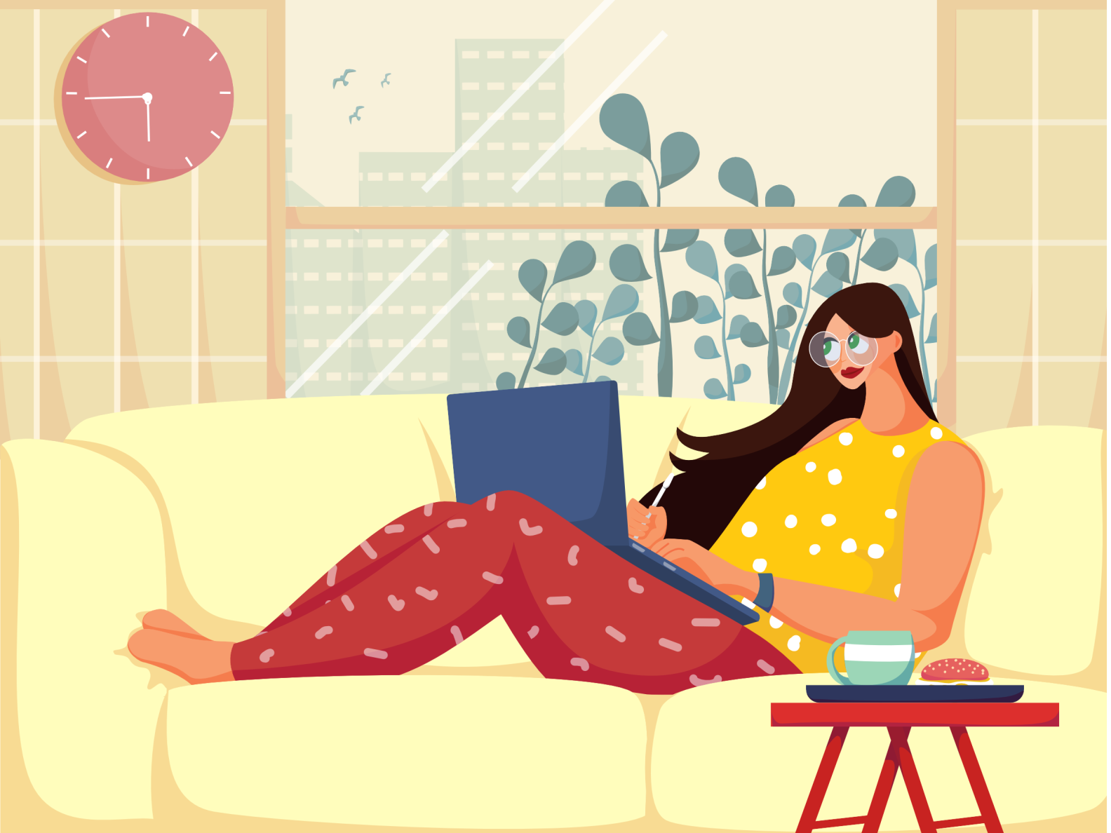 logging-off-while-working-from-home-by-shruti-narayan-on-dribbble