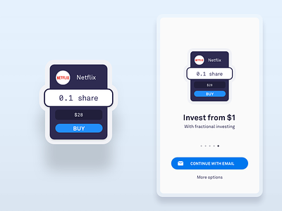 Simplified Investing UI Welcome abstract android app bitcoin blue clean crypto flat illustration invest investing ios netflix purple simple ui ux ux ui vector welcome