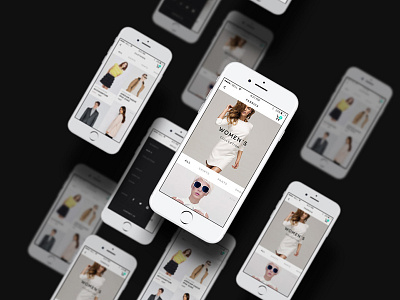 Women's Shopping app design effect typogaphy ui ux webdesign