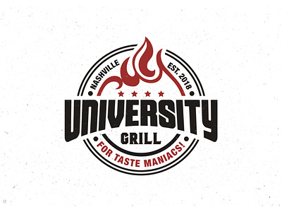 UNIVERSITY GRILL LOGO app icon custom grill logo flat grill logo food logo gill logo vector grill icon grill kitchen logo grill logo grill logo portfolio icon logo logo design logo porfolio minimal grill logo minimalist grill logo modern grill logo old grill logo restaurant logo university grill logo vintage grill logo