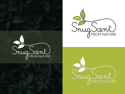 Snug Scent Logo | Plant Based Natural Logo | Organic Logo branding logo business logo company logo custom logo flat logo leaf logo logo logo design minimal logo minimalist logo modern logo natural natural beauty logo natural icon natural logo nature organic logo spa logo startup logo wellness logo