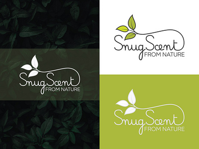 Snug Scent Logo | Plant Based Natural Logo | Organic Logo