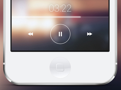 Now Playing app clean controls flat ios7 metro music player progress progressbar