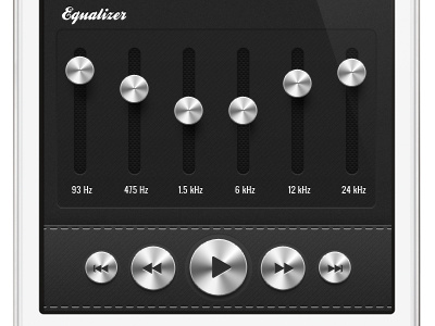 Music app GUI button buttons equalizer gui music play slider