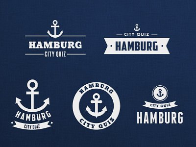 Hamburg city quiz anchor app blue hamburg logo maritime quiz