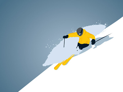 Freerider alps freeride freerider illustration ski skiing snow vector winter wintersport