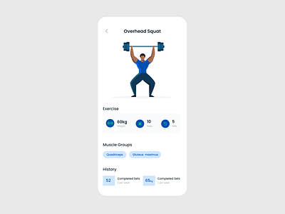 Workout App daily 100 challenge dailyui design illustration
