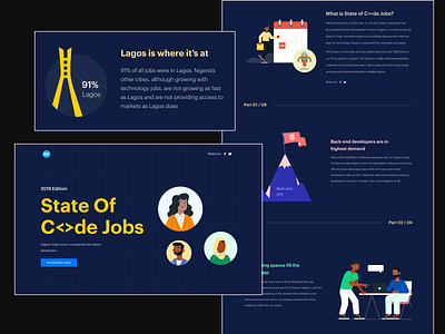 State Of C<>de Jobs - Nigeria dailyui dark mode design devcenter illustration inforgraphic information landingpage typography website