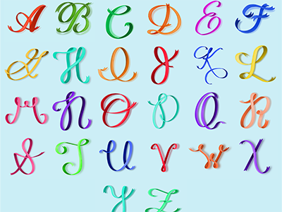 Ribbon Lettering design illustration lettering typography