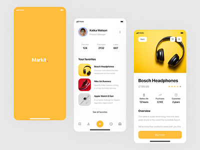 UI Concept for e-commerce app in lightmode
