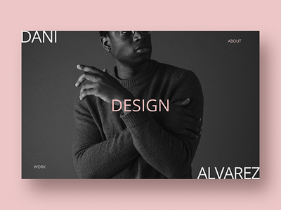 Dani Portfolio branding landingpage minimal one color pink web design web designer