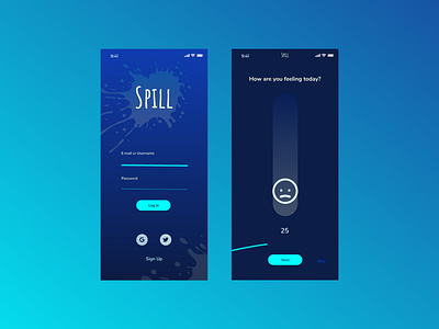 Spill design interaction minimal mobile mood surveyor ui
