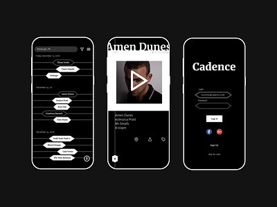 Cadence 2 color minimal mobile ui