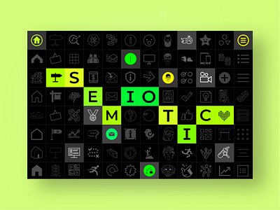 Semiotic.io landing page 2 color branding desktop design green grid interactive landing page modular portfolio web design