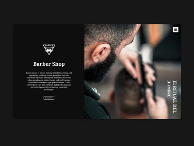 Barber shop website barbershop homepage layout ui web design web site