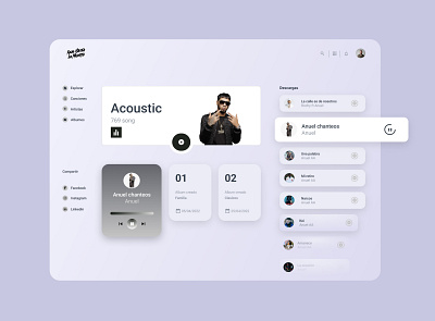 App Music -Desktop graphic design motion graphics ui