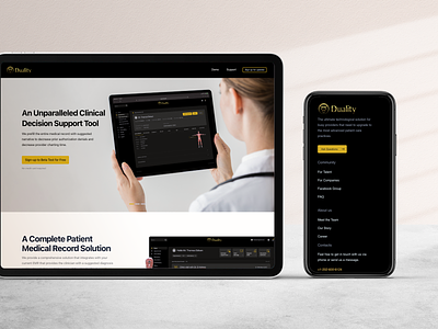 Duality - Medical Record Solution doctor duality medical patient ui ux website