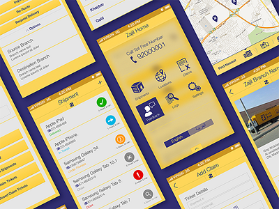 Zajil Express iPhone & Android App android app iphone app ui ux zajil