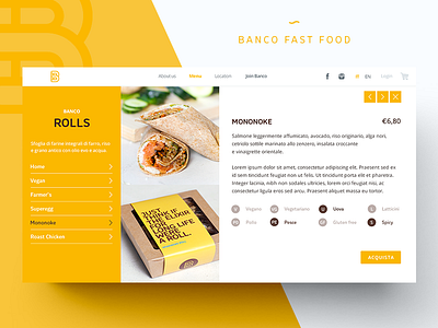 Banco Fast Food 02 design fast food layout ui yellow