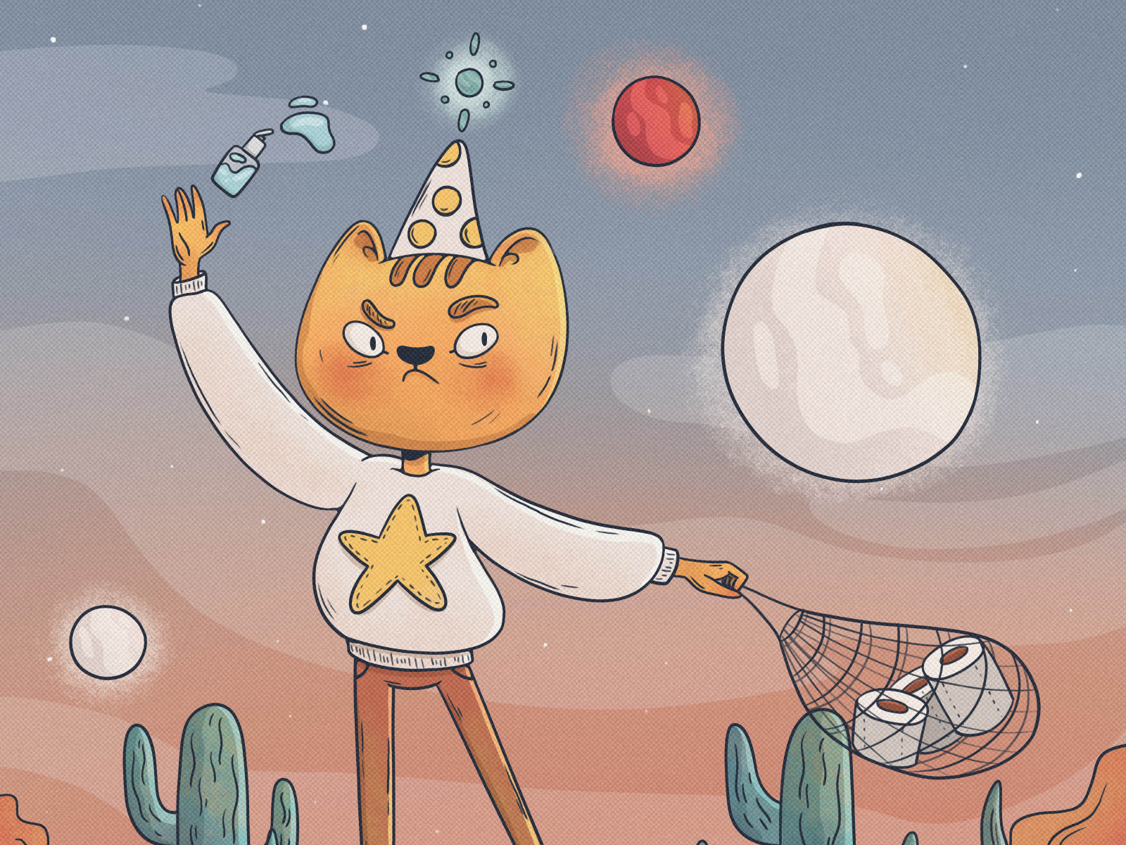 Sanitizer cat by Viktoria Wolf on Dribbble