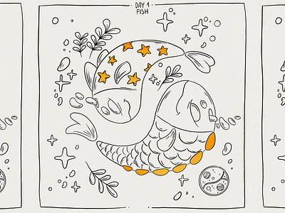 • Day 1 • Fish • fish illustration illustrator inktober inktober2020 inktoberday1 inktoberfish