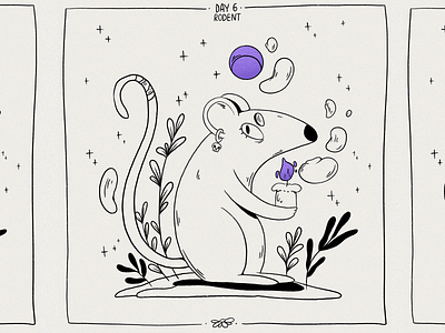• Day 6 • Rodent • bright color design illustration illustration art illustrator inktober inktober2020 inktoberrodent inktoberrussia rodent