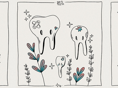 • Day 8 • Teeth • illustration inktober inktober2020 inktoberday8 inktoberteeth plant procreate teeth