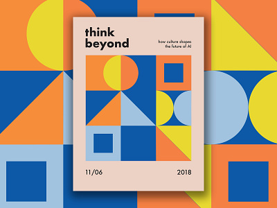 Think Beyond - Poster Series 4 branding data design geometric art illustration modern poster shapes swiss design typography vector