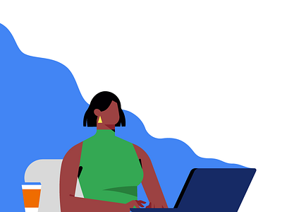 Internet Safety Illustration cafe character illustration illustrator laptop woman