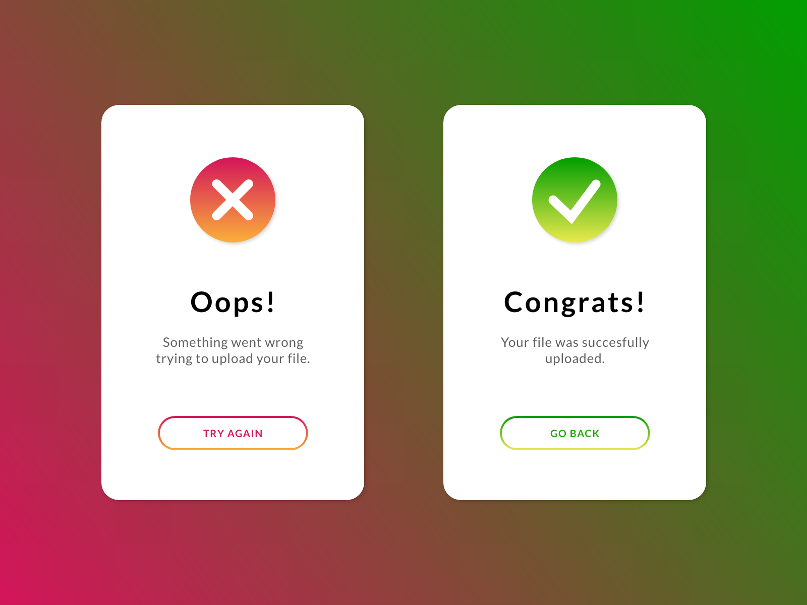 Flash Message (Error/Success) by Alexander Mann on Dribbble