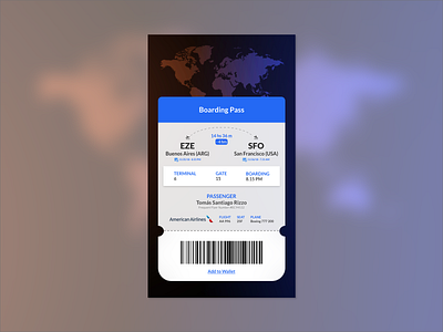 Boarding Pass app boarding boarding pass boardingpass design flat flight icon pass ui ux vector xd