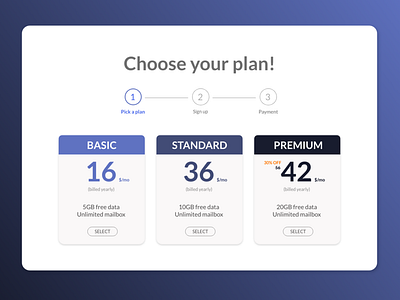 Pricing UI Concept