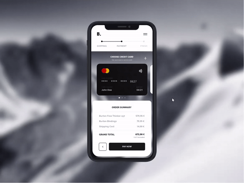 Daily Ui 002 - Credit Card Payment