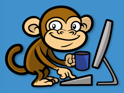 Codemoney Ink character codemonkey coffee monkey