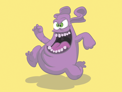 Monster W.I.P monster mouth purple