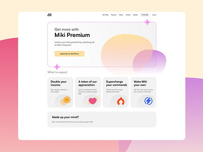 Miki Premium Page (Light) design ui web design