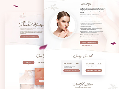 ABC Medispa | Website Design awesome feminine inspiration interaction design light design spa uiux web design website