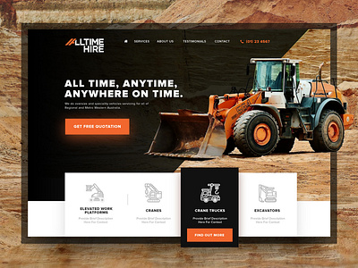 All Time Hire Website Design