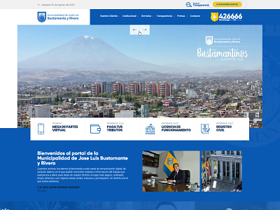 Municipalidad de Jose Luis Bustamante y Rivero design flat ui ux web website
